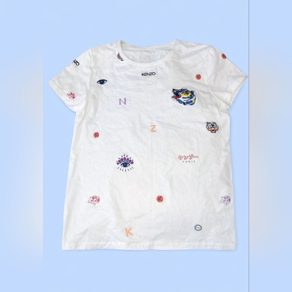 Kenzo Paris Multi-Motif Tiger T-Shirt – Size M